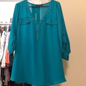 Turquoise blouse